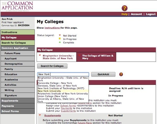 The Common Application